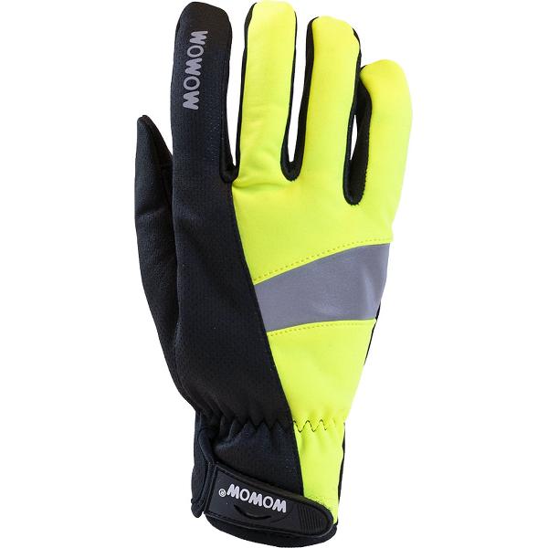 Cycle Gloves 2.0 WOWOW Fietshandschoen winddicht - Yellow/Black M (maat 9)
