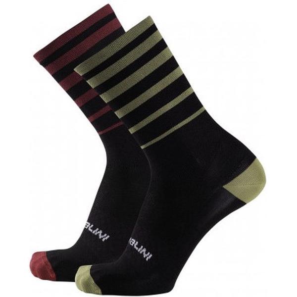 Nalini - Unisex - Fietssokken Zomer - Ademende Wielrensokken - Sneldrogend - Zwart - Groen - GRAVEL SOCKS (CMP) - XXL