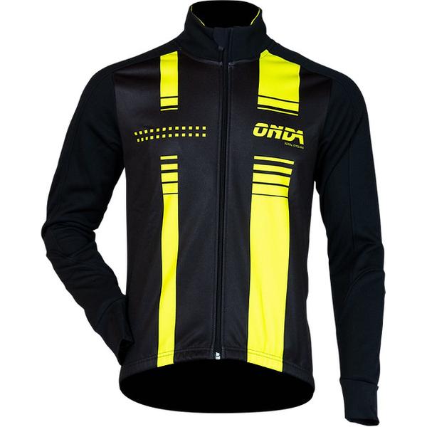ONDA Fietsjack winddicht heren Zwart Fluo - Pro Minho - M