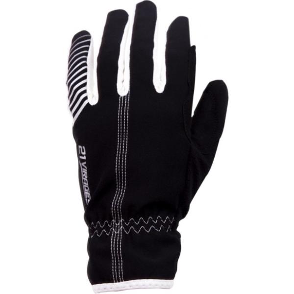 21Virages fietshandschoenen winter wind- en waterproof unisex Zwart wit-S