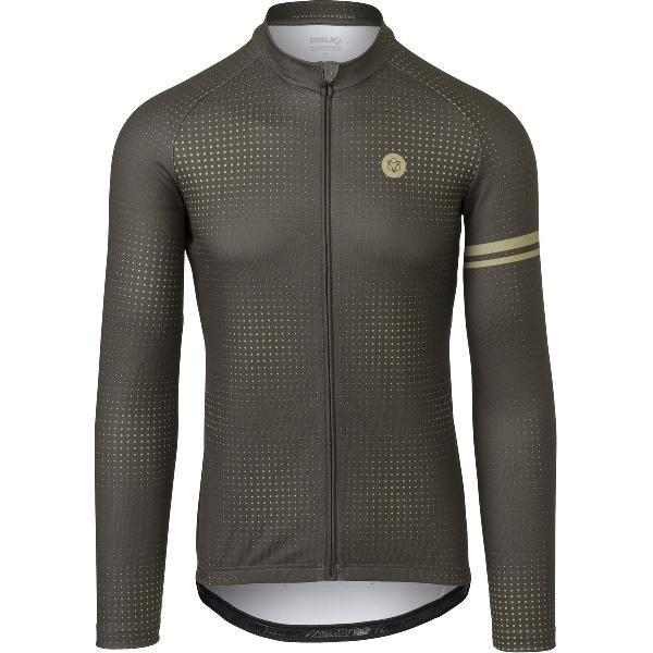 AGU Pixel Fietsshirt Lange Mouwen Essential Heren - Forest Green - L