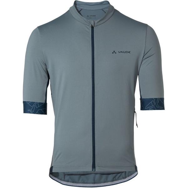 Vaude Kura FZ Tricot II gravel fietsshirt korte mouwen blauw heren