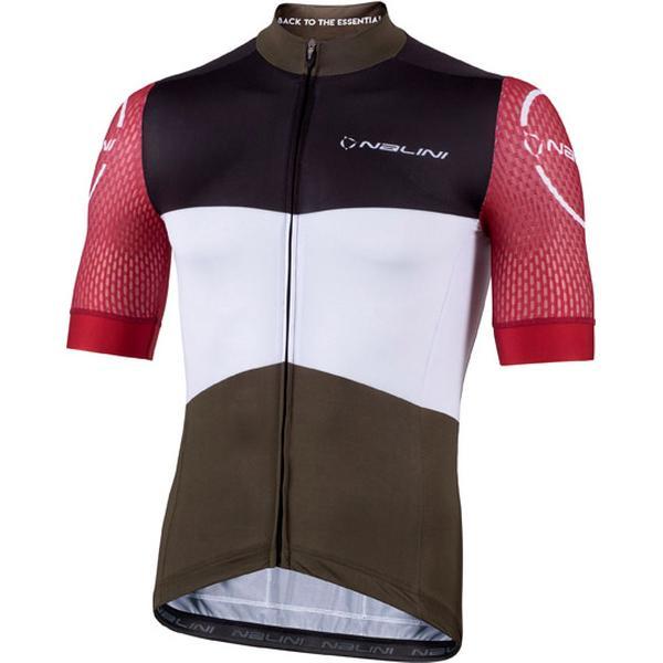 Nalini Heren Fietsshirt korte mouwen - wielrenshirt Groen Zwart - HOLLYWOOD JERSEY Forest green/Black - XXL