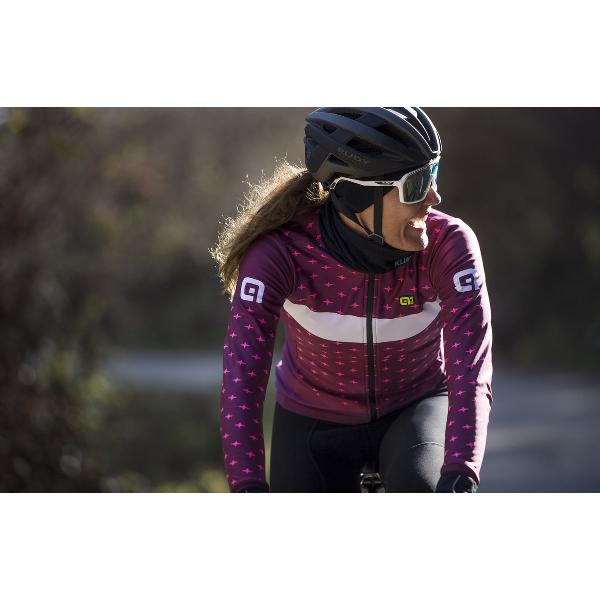 Ale Dames Fietsshirt Lange Mouwen PR-R Stars - WitBlauw - M - Valt klein