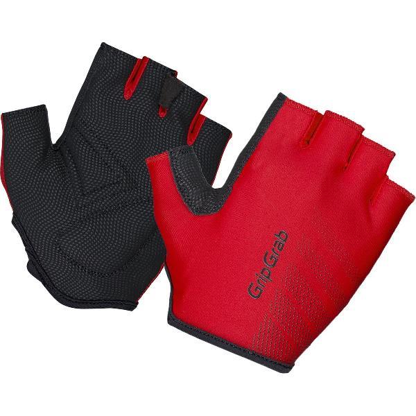 GripGrab - Ride Padded Korte Vinger Zomer Fietshandschoenen met lichte Padding - Rood - Unisex - Maat L
