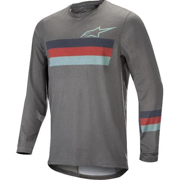 Alpinestars Alps 6.0 Fietsshirt Met Lange Mouwen Melange Mid Grijs Rood Stillwater