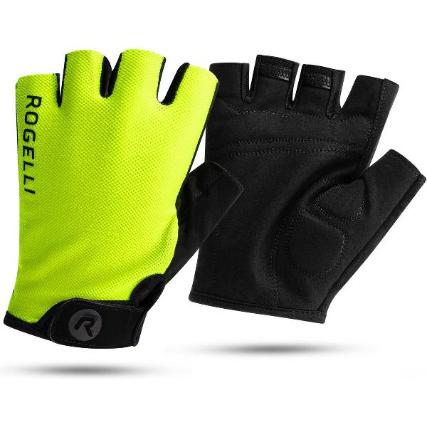 Rogelli Core Fietshandschoenen Zomer - Wielrenhandschoenen Heren - Handschoenen met Padding - Fluor - Maat L