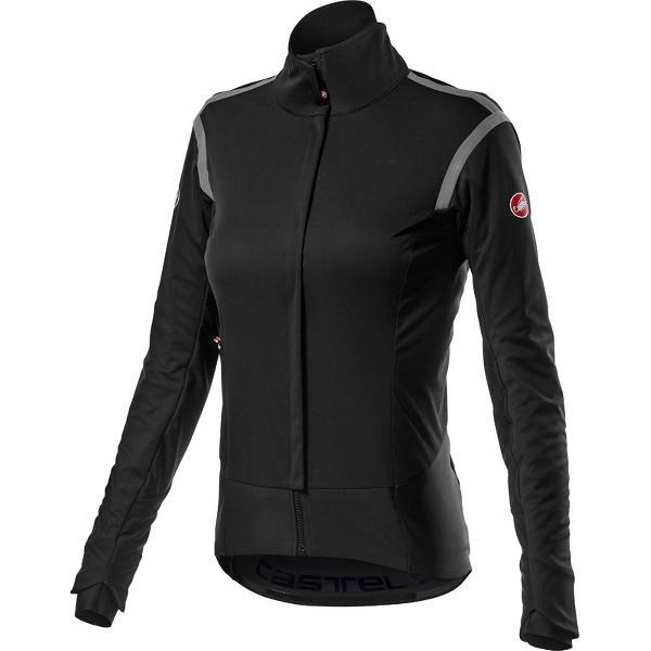Castelli Fietsjack Lange mouwen Rain or Shine Dames Zwart - Alpha RoS 2 W Jacket Light Black - M