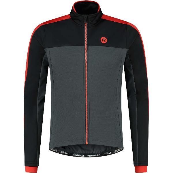 Rogelli Freeze Winter Fietsjack Heren - Wielrenjack - Grijs, Zwart, Rood - Maat M
