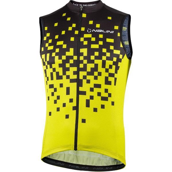 Nalini - Heren - Fietsshirt - Mouwloos - Wielrenshirt - Zwart - Geel - NEW GRENOBLE - XL