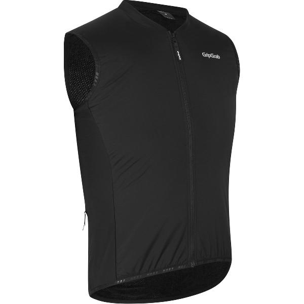 GripGrab - PACR Midlayer Bodywarmer Winter Fietsvest Thermo Fleece Wielrennen Vest Winddichte Fiets Gilet - Zwart - Heren - Maat XL