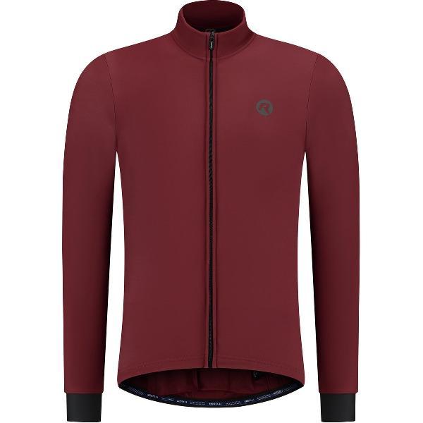Rogelli Signature Fietsshirt Heren - Wielershirt met Lange Mouwen - Rood - Maat XXL