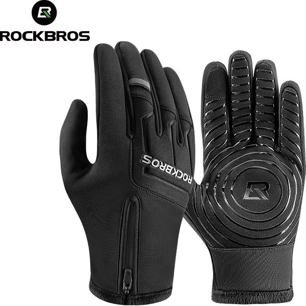 ROCKBROS - Luxe Winter handschoenen - Dun én Warm - extra warm door fleece - Winter fietshandschoen - touchscreen - maat M