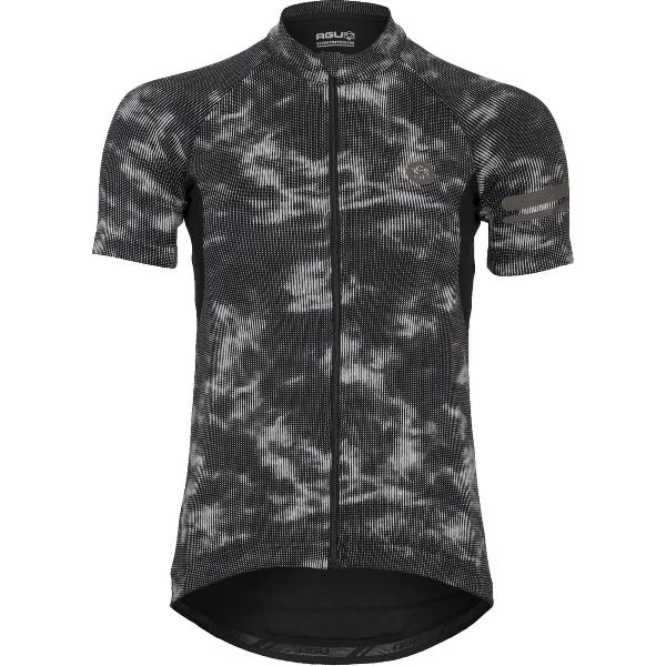 AGU Reflective Fietsshirt Essential Dames - Zwart - S - Reflecterende print