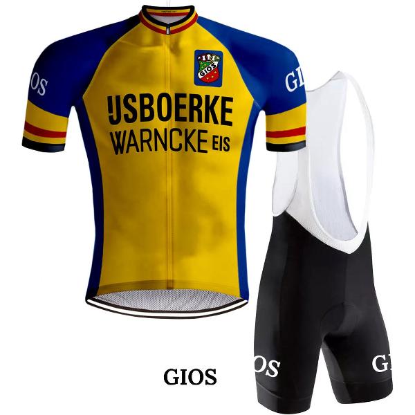 Retro Wielertenue IJsboerke Warncke geel - REDTED - 4XL