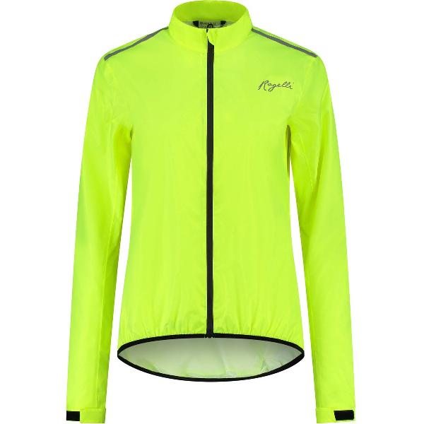 Rogelli Core Regenjas - Fietsregenjack - Dames - Fluor-Geel - Maat 2XL