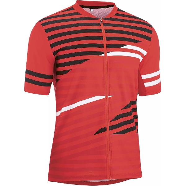 Gonso Agno Fietsshirt - Maat M - Mannen - rood/zwart/wit