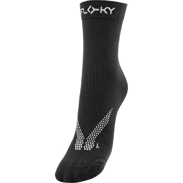 Floky Socks - S-PRINT Fietssokken (Zwart) - Compressie - Antislip - Voorkomen van blessures - Betere stabiliteit - Sneller Herstel
