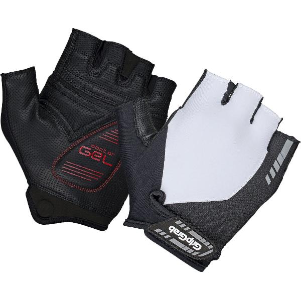 GripGrab - ProGel Padded Korte Vinger Zomer Fietshandschoenen Wielrenhandschoenen met Padding - Wit - Unisex - Maat XL
