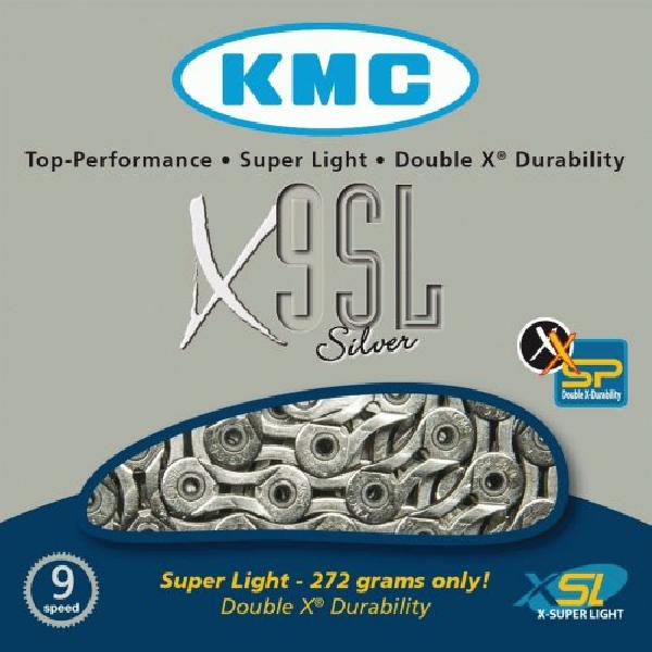 KMC Fietsketting X9SL Zilver 114 Schakels