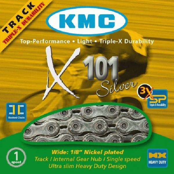 KMC Fietsketting X 101 1/2x1/8 8mm 112 schakels Zilver