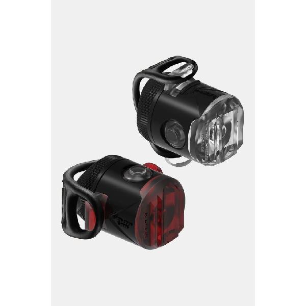 Lezyne Femto USB Drive Pair 15F/5R Lumen LED Fietslamp Zwart